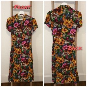 Zara Flower patterned midi dress